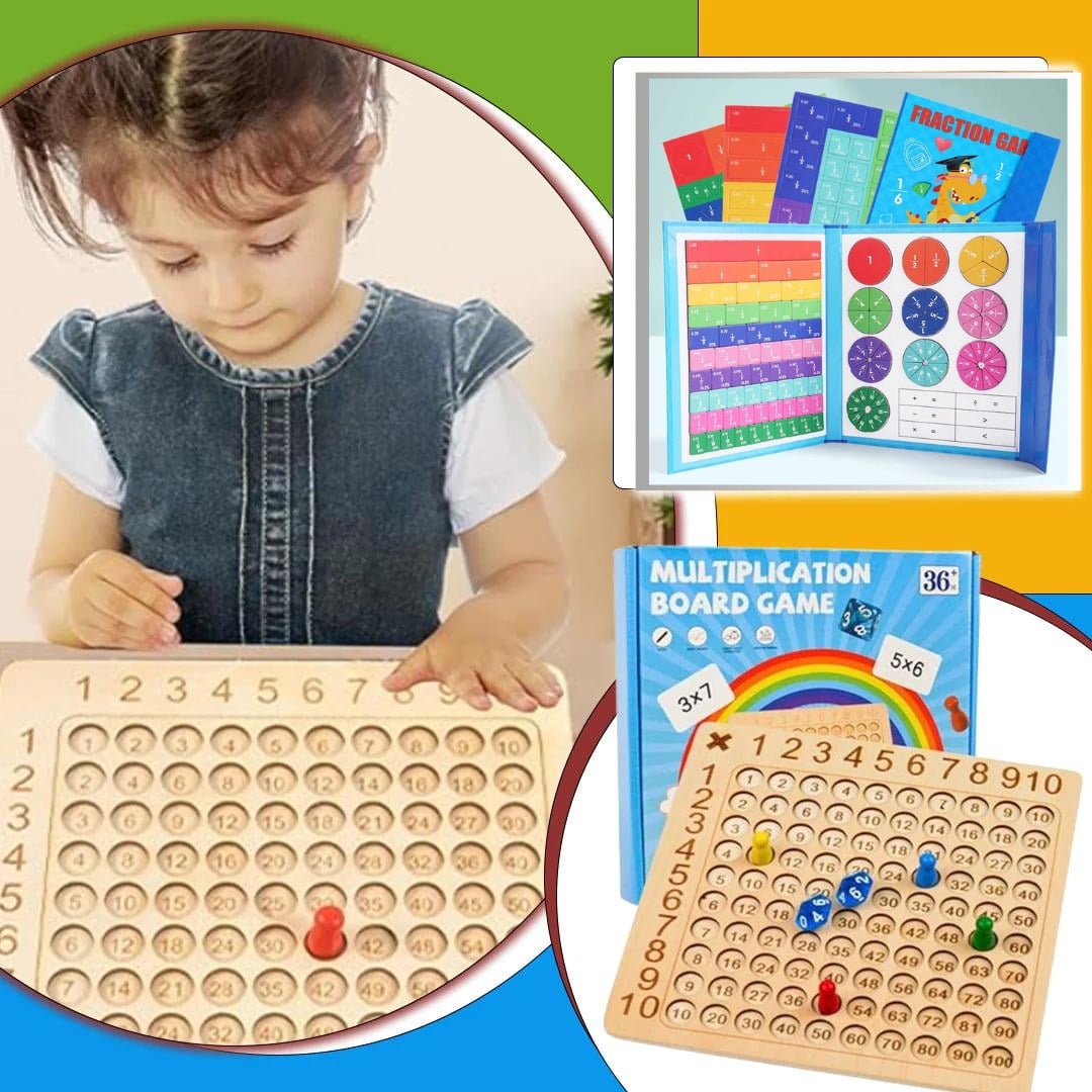 Magnetic Fraction Educational Puzzle